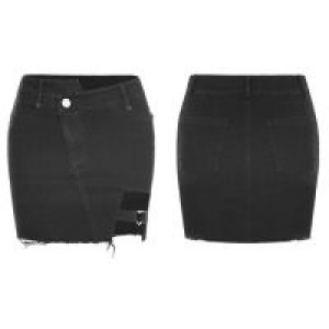  Dark Heart Shape Stretch Denim Skirt Punk Rave OPQ-302BQF/BK -  