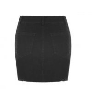  Dark Heart Shape Stretch Denim Skirt -  3
