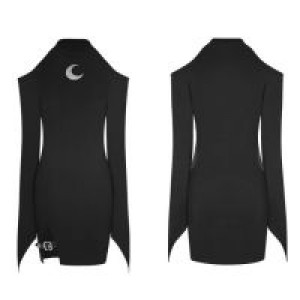  Gothic Strapless Shoulder Fork Dress Punk Rave OPQ-304LQF/BK -  