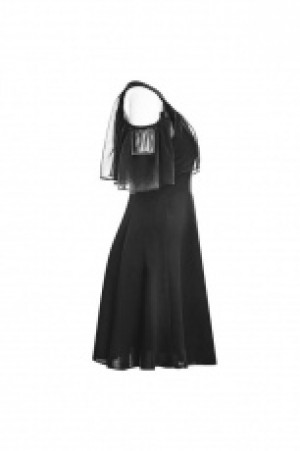  Chiffon Silk Dress Punk Rave OPQ-307LQF/BK -  