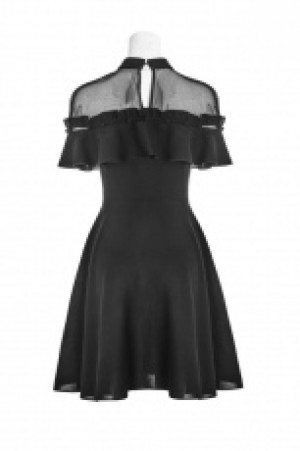  Lotus Leaf Side Stitching Dress Punk Rave OPQ-308LQF/BK -  