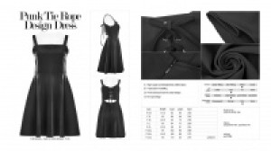  Punk Tie Rope Design Dress Punk Rave OPQ-312LQF/BK -  