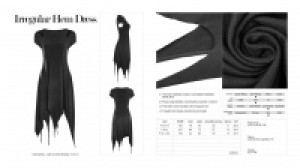  Irregular Hem Dress Punk Rave OPQ-316LQF/BK -  