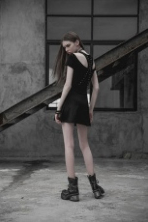  Punk Corn Tie Rope Dress Punk Rave +OPQ-318LQF/BK -  