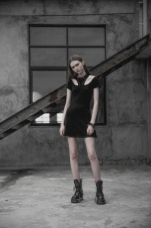  Punk Corn Tie Rope Dress Punk Rave +OPQ-318LQF/BK -  