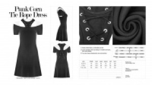  Punk Corn Tie Rope Dress Punk Rave +OPQ-318LQF/BK -  