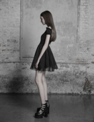  Off Shoulder Lolita Bandage Dress Punk Rave OPQ-338LQF/BK -  