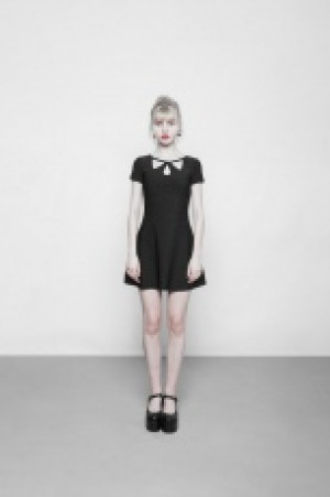 Hollow A Pendulum Knitted Dress Punk Rave OPQ-340LQF/BK -  