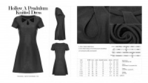  Hollow A Pendulum Knitted Dress Punk Rave OPQ-340LQF/BK -  