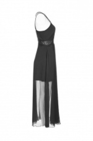  Goth Strap Lace Chiffon Dress -  1