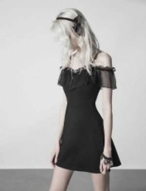  Imitation Silk Wrinkle Stitching A Pendulum Strap Dress -  6