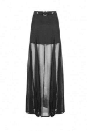  Punk Chiffon Slit Skirt -  1