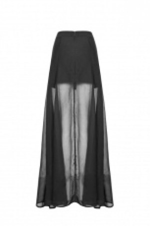 Punk Chiffon Slit Skirt -  3