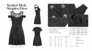  Knitted Mesh Strapless Dress Punk Rave OPQ-367LQF/BK -  