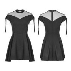  Gauze Sexy Dress Punk Rave OPQ-368LQF/BK -  
