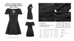  Palace Vintage Gothic Dress Embroidered Short Sleeve Dress -  8