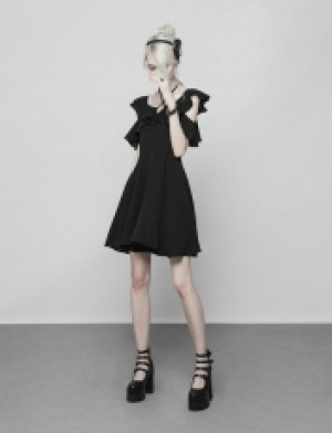  Double Lotus Leaf Edge Bandage Dress -  6