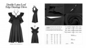  Double Lotus Leaf Edge Bandage Dress -  8