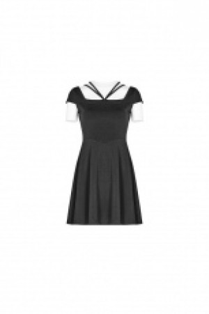  Lace Stitching Cover Sleeve Dress Punk Rave OPQ-378LQF/BK -  