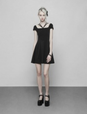  Lace Stitching Cover Sleeve Dress Punk Rave OPQ-378LQF/BK -  