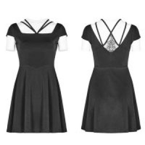  Lace Stitching Cover Sleeve Dress Punk Rave OPQ-378LQF/BK -  
