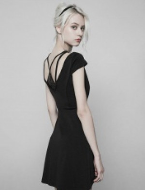  Lace Stitching Cover Sleeve Dress Punk Rave OPQ-378LQF/BK -  