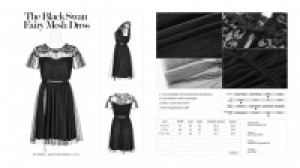  The Black Swan Fairy Mesh Dress Punk Rave OPQ-381LQF/BK -  