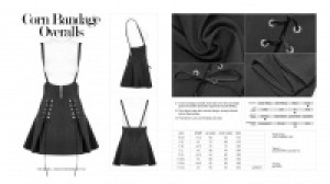  Corn Bandage Overalls Punk Rave OPQ-383BQF/BK -  