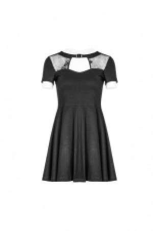 Hollow Lace Stitching Dress Punk Rave OPQ-384LQF/BK -  