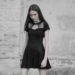  Hollow Lace Stitching Dress Punk Rave OPQ-384LQF/BK -  