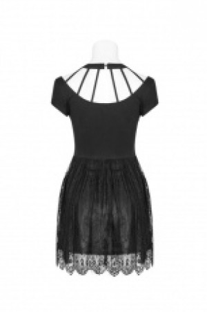  Punk Sexy Dark Knit Lace Dress Punk Rave OPQ-385LQF/BK -  