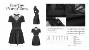  Fake Two Pieces of Dress Punk Rave OPQ-392LQF/BK -  