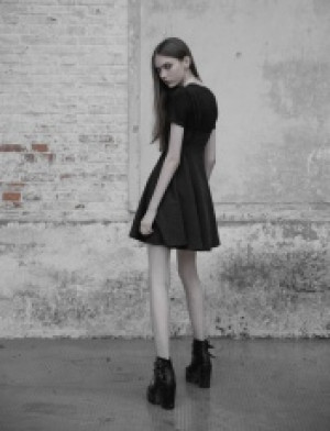  Fake Two Piece Strap Dress Punk Rave OPQ-393LQF/BK -  