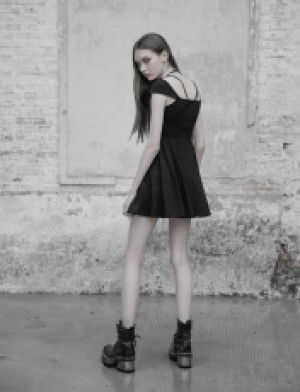  Sexy Tight Strap Dress Punk Rave OPQ-395LQF/BK -  