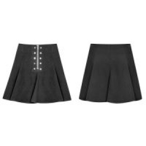  Multi-piece Chiffon Cool Safety Trousers Half Skirt Punk Rave OPQ-396BQF/BK -  