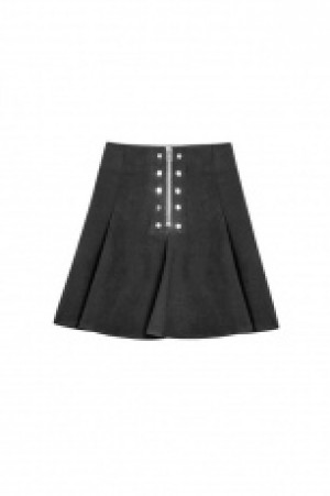  Multi-piece Chiffon Cool Safety Trousers Half Skirt Punk Rave OPQ-396BQF/BK -  