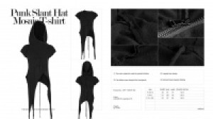  PUNK Slant Hat Mosaic T-shirt -  8