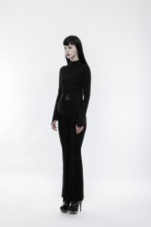  Goth Lace Irregular Hollow-out Long Sleeve T-shirt -  4