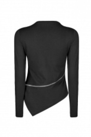  Goth Slim zipper Decoration T-shirt -  3
