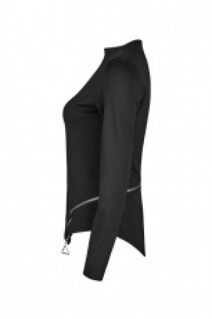  Goth Slim zipper Decoration T-shirt -  2