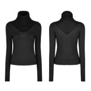  V Shape T-shirt Punk Rave OPT-182TCF/BK -  