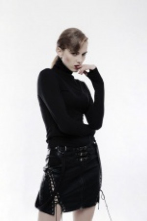  V Shape T-shirt Punk Rave OPT-182TCF/BK -  