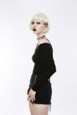  T Tie the rope strapless long sleeve bottoming shirts Punk Rave OPT-190TCF/BK -  