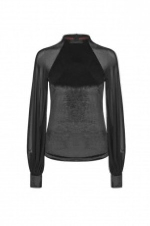  Gothic Velvet Mesh T-shirt -  1