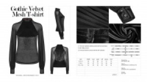  Gothic Velvet Mesh T-shirt -  8
