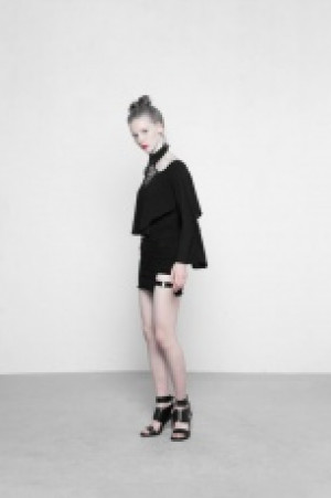  Geometrical Irregular Sexy Long T-shirt -  6