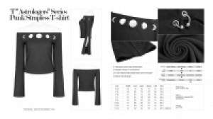  T Astrologers Series Punk Strapless T-shirt Punk Rave OPT-213TCF/BK -  