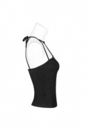  Punk Minimalist Sexy Strap Bottom Vest Punk Rave OPT-224TDF/BK -  