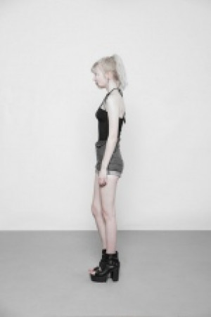  Punk Minimalist Sexy Strap Bottom Vest Punk Rave OPT-224TDF/BK -  