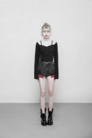  Punk Chiffon T-shirt Punk Rave OPT-230TCF/BK -  
